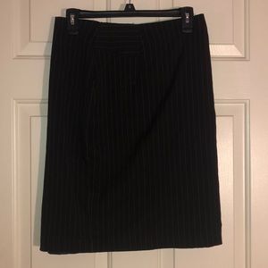Worthington Black Pinstripe Pencil Skirt.